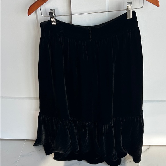 Kate Spade Black Velvet Ruffle Skirt - Picture 3 of 10